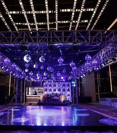 Illuminated sangeet dance floor